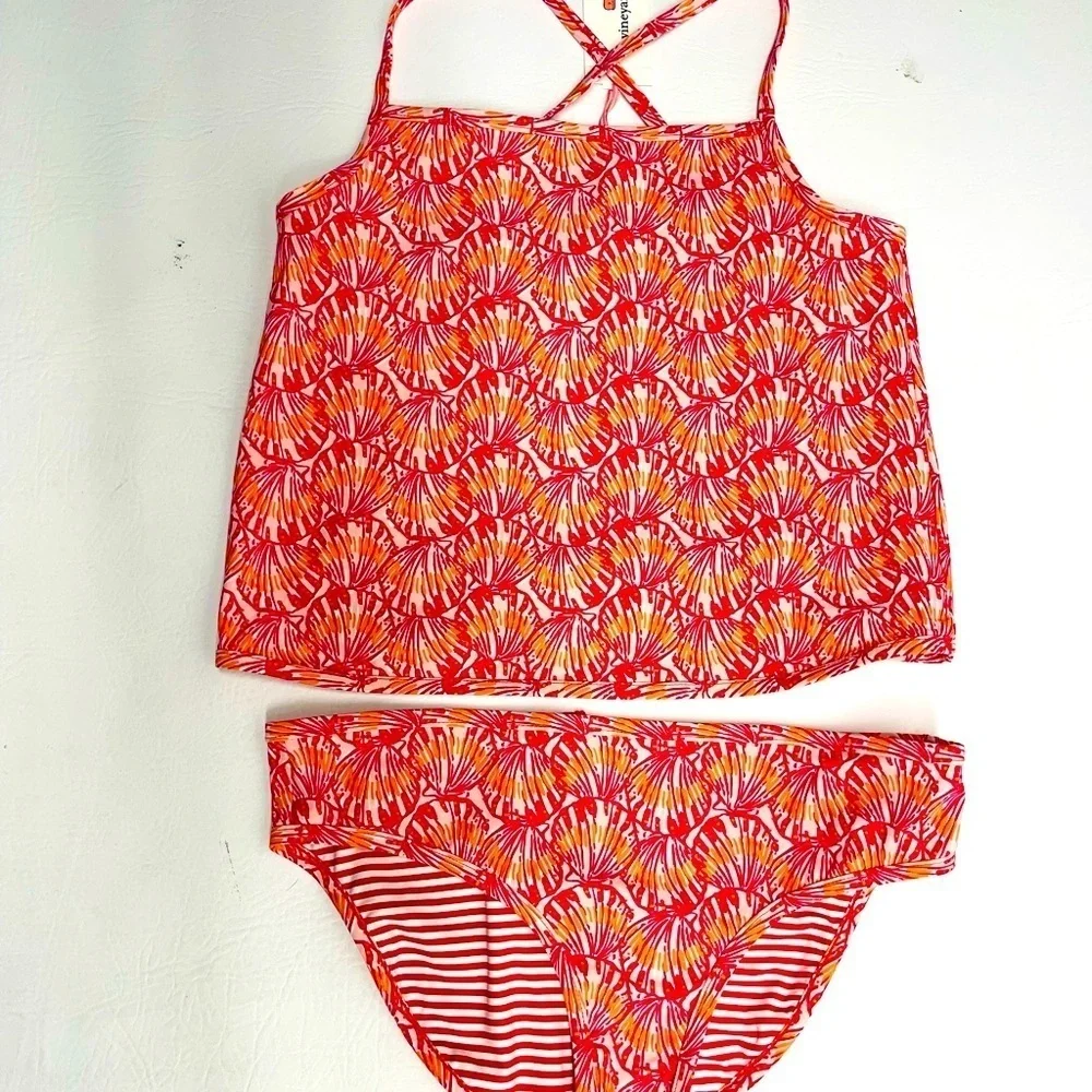 Vineyard vines girls reversible two pieces swimsuit NWT SZ L
